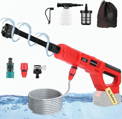 Produktbild von Akku Hochdruckreiniger 1000PSI, Mobile Akku-Hochdruckreiniger mit 6-In-1 Multifunktionale, Mobiler Hochdruckreiniger für Autos,Terrasse,Fenst