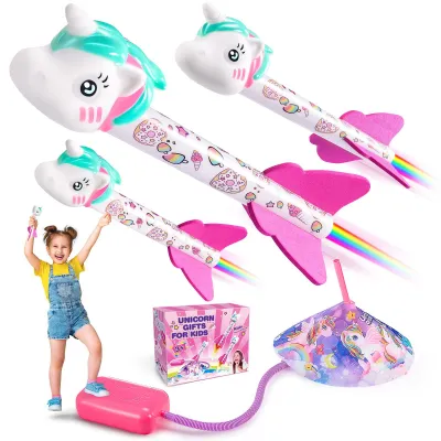 Imagen del producto de Cohete de espuma, con pedal, juego de 3 unidades, juguete para exteriores para niños de 3 a 12 años