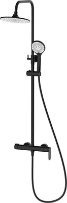 Produktbild von Avapax | Regendusche Mit Duschsystem - Schwarz Matt - Ø225 Mm - 3-funktionshandbrause - Lunepo Adlu621321