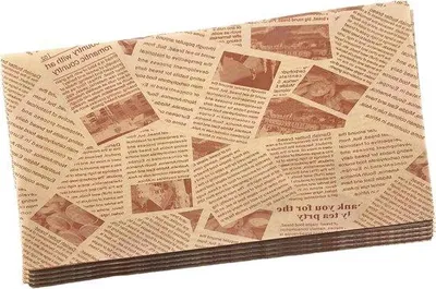 Image de Papier d'emballage écologique 30 x 20 cm pour hamburgers, fromage et frites