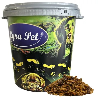 Produktbild von 5 kg Lyra Pet® Protein Boost Insekten Mix - mit Mehlwürmern, Shrimps & Grashüpfern in 30 L Tonne