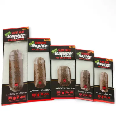 Produktbild von Fox Edges Rapide Refills Slow Melt - PVA Beutel, Größe/Packungsinhalt:55x120mm - 25 Stück