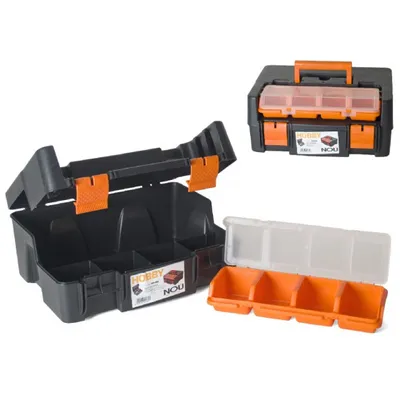 Obrázek produktu pro Kufr na nářadí 38 x 29 x 17 cm černý / oranžový