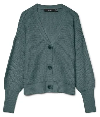 Zdjęcie produktu dla Vero Moda VMLEA Knit Cardigan, Pulower, Dorosły, Damski, Zielony, M, Akrylowy