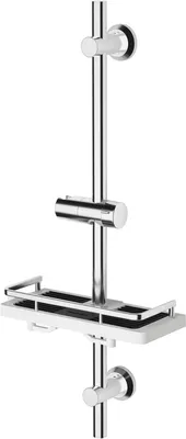 Obrázok produktu pre Držiak sprchovej hlavice - Sprchová tyč - Držiak na sprchu - Nastaviteľné konzoly - 70 cm - Chróm