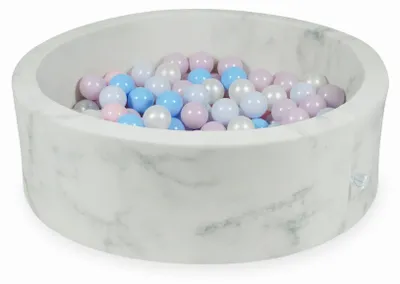 Produktbild von Trockenbecken 90x30 Marmor mit 200 Bällen: Hellrosa, Hellrosa Perle, Hellblau Perle, Hellblau, Perle