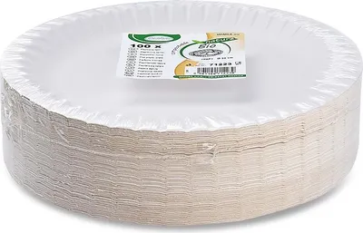 Image de Assiette en papier Ø23cm (100 pcs)