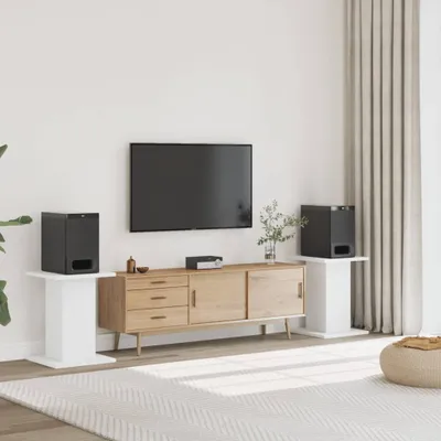 Zdjęcie produktu dla vidaXL Stojak na głośniki 2 szt. Biały 30x30x60 cm Materiał drewnopochodny