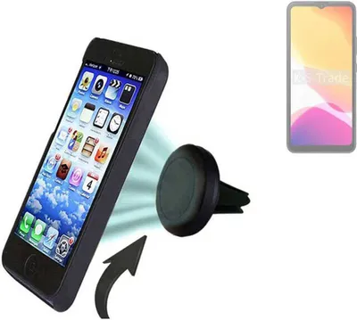 Produktbild von K-S-Trade Kompatibel mit Cubot Note 21 Auto Handy Halterung KFZ Halter Lüftungsgitterhalterung Air Vent mount Smartphone Halter
