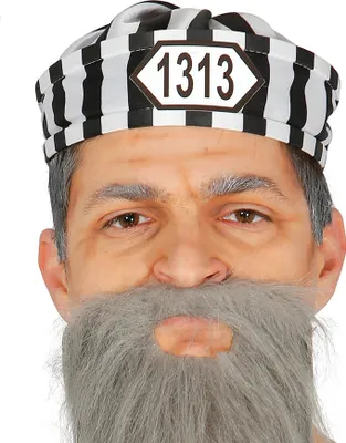 Produktbild von Dieb Sträflingshut Klassischer Karneval Kopfbedeckung Fasching Party Accessoire, Farbe: Weiß