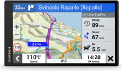 Produktbild von Garmin DriveSmart 76 - 17,8 cm (7 Zoll) - 1024 x 600 pixelov - TFT - 152,4 x 88,9 mm (6 x 3,5 Zoll) - Multitouch - 152 x 89 mm