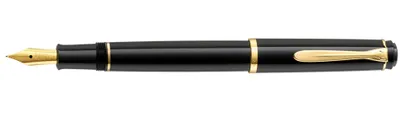 Zdjęcie produktu dla Pelikan P 200, Czarny, Złoto, System napełniania nabojem, Żywica, Żywica, Okrągła, Złoto/stal nierdzewna