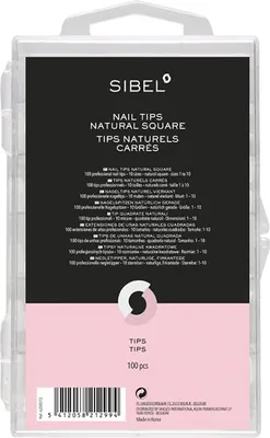 Image de Sibel Nail Tips Carrés 100 pcs - tips naturels
