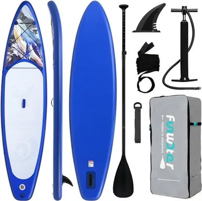 Image de Planche de stand-up paddle gonflable - 350 x 84 x 15 cm - PVC - Pour adultes - Charge maximale : 180 kg