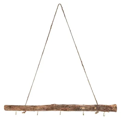 Deko-Ast mit 5 Haken, Jutetau, 50 cm, für Fenster & Tür