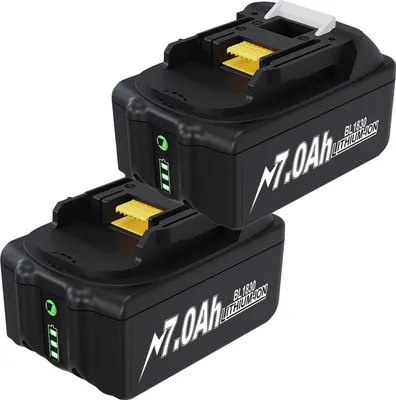 Immagine prodotto di Batteria 18V compatibile per Makita LXT, BL1830/BL1860, 7000 mAh Li-Ion 18650, nero