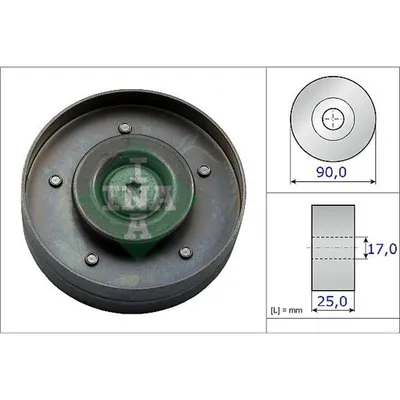 Produktbild von INA 532 0694 10 Umlenkrolle Keilrippenriemen für AUDI A4 Avant (8K5, B8) Q5 (8RB) für VW Transporter V Bus (7HB, 7HJ, 7EB, 7EJ, 7EF, 7EG, 7HF, 7EC)