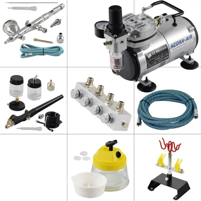 Produktbild von Agora-Tec® Airbrush Komplett-Set EXPERT XVIII.3