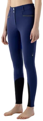 Immagine prodotto di Equiline Crystalek, pantaloni da equitazione da donna, modello high-waist con grip sulle ginocchia