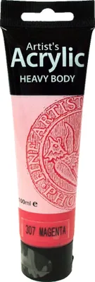 Zdjęcie produktu dla Farba akrylowa artystyczna do malowania HB 100ml Magenta - 307 Różowa