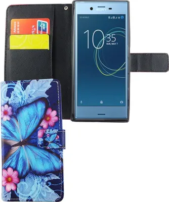 Produktbild von Handyhülle Tasche für Handy Sony Xperia XZs Blauer Schmetterling