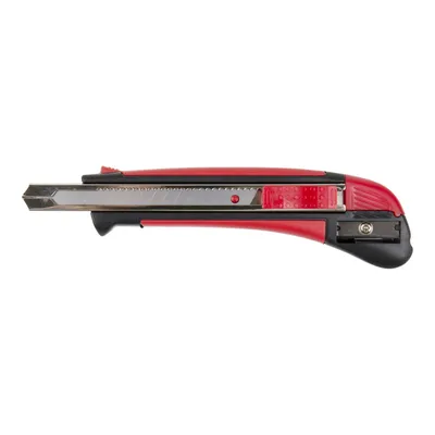 Produktbild von STIER Cutter Messer 9mm breit mit Bleistiftanspitzer zum Schneiden von Karton, Teppich & PVC, Kuttermesser, Klingenmesser, Teppichmesser, Kartonmesser