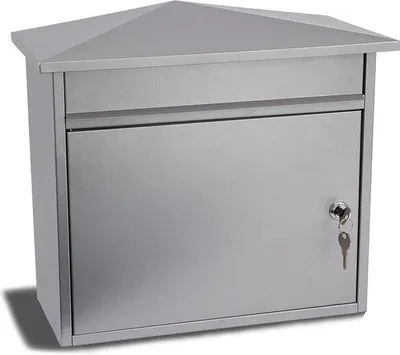 Immagine prodotto di Cassetta postale in acciaio Mersey - Colore argento - Grande - Con serratura