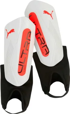 Image de Puma Ultra Light Ankle Protège-tibias unisexe blanc rouge Gr XL
