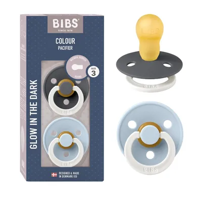 Obrázok produktu pre Bibs Colour GLOW, Nočný detský cumlík, Kolo, Latex, Chlapec / dievča