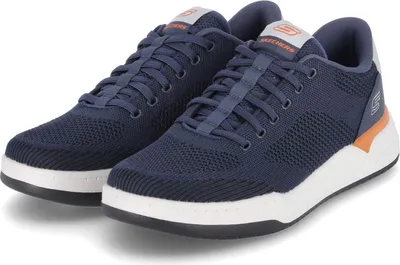 Produktbild von Skechers Herren Low Sneaker/ Slip-On-Sneaker DORSET Blau Textil-Synthetik-Mix vegan Größe: 43
