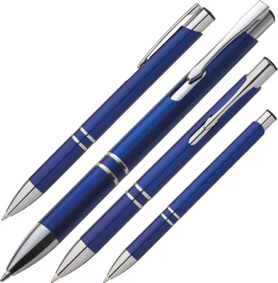 Produktbild von 10 Kugelschreiber aus Kunststoff / Farbe: blau