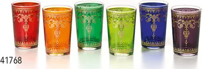 Zdjęcie produktu dla Szklanka do herbaty "Sita" 6 różnych 0,12 l