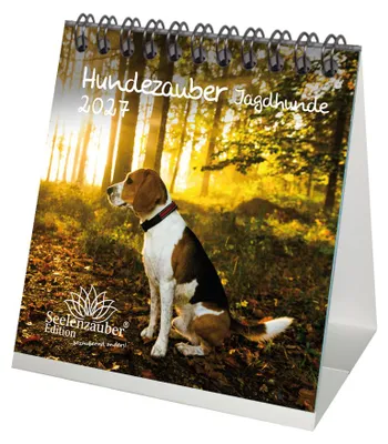 Produktbild von Hundezauber Jagdhunde Tischkalender 10x10cm für 2027 Welpen und Hunde - Seelenzauber
