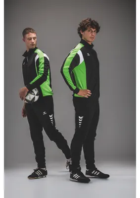 Produktbild von Erima Celebrate 125 Trainingsjacke Schwarz/Grün Gecko Junior - 128