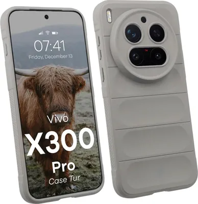 Produktbild von Robuste Handyhülle für Vivo X300 Pro, Bizon Case Tur, Hellgrau