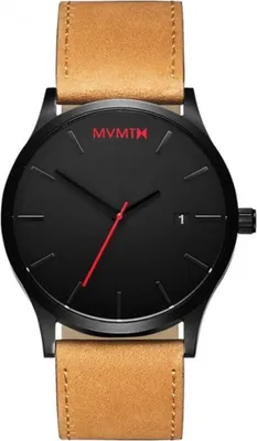 Produktbild von MvMt, Armbanduhr Herren D-L213.5L.351, Mineralglas, Kalbsleder, Edelstahl, Schwarz-Braun, Gehäusedurchmesser 45 mm, Armbandlänge 220 mm, Bandanstoßbreite 24 mm, Gehäusedicke 9 mm, Datumsanzeige, 3 ATM, Rund, Klassisch, Analog, Miyota