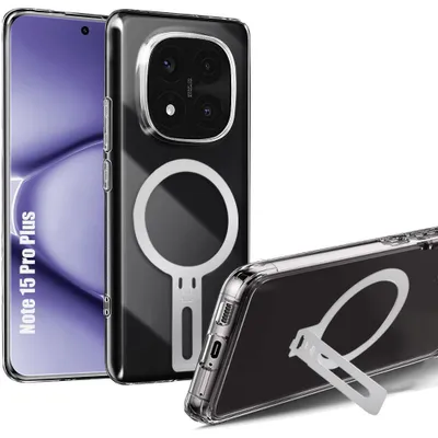 Image de Coque pour Xiaomi Redmi Note 15 Pro Plus 5G, Silicone Antichoc avec Support Réglable
