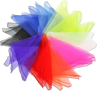 Produktbild von Betzold Chiffon-Tücher in 10 Farben, 10 Stück, Chiffontücher für Seniorenförderung, Größe: 65 x 65 cm