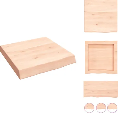 Produktbild von vidaXL Wandregal 40x40x(2-6) cm Massivholz Eiche Unbehandelt -  Wandregale