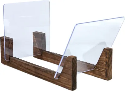 Produktbild von Schallplatten Flip Ständer Holz-Acryl Stand für LPs