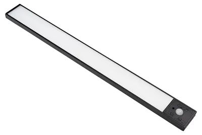 Produktbild von LUXULA LED-Schrankleuchte mit Bewegungsmelder, 3,3W, 120lm, CCT, IP20, schwarz, 40cm