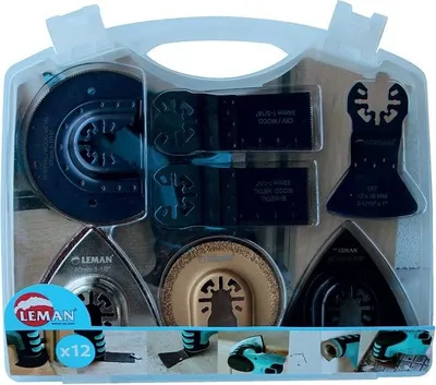 Image de Coffret de 12 accessoires LEMAN multi-matériaux pour outil oscillant - 4500.12