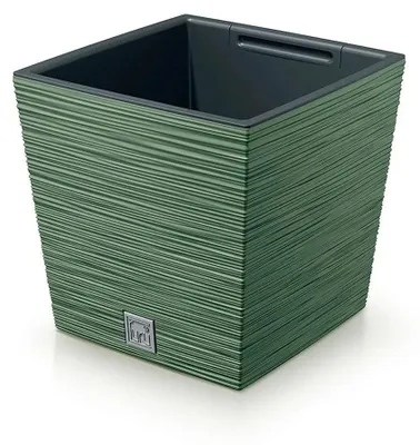 Productafbeelding van Bloempot, plantenbak, model FURU, vierkant, voor balkon, bloempot, groen, 10 liter