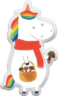 Produktbild von Mr. & Mrs. Panda Dekokissen Einhorn Pilz 25 cm - Weiß - Geschenk, Zierkissen, Kuschelkissen, Plüschtier, Spruch, Motivation, Kuscheltier, Unicorn, Pilze, Einhörner