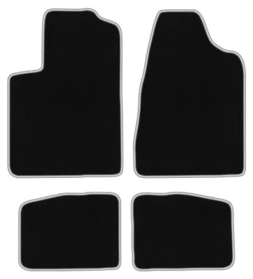 Obrázek produktu pro Velurové autokoberce pro: Chrysler Sebring II 2003-2007 (sedan) – sada 4 ks, černo-stříbrné, na míru – Wielganizator CARLUX