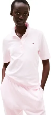 Produktbild von Tommy Hilfiger Damen Poloshirt Kurzarm Regular Fit, Rosa (Light Pink), XXS