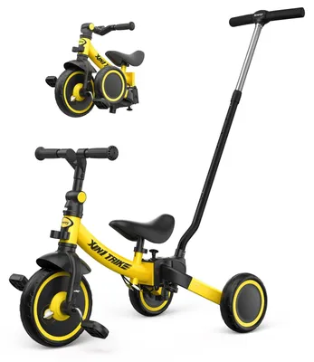 Productafbeelding van 5-in-1 Kinder Driewieler met Verstelbare Duwstang