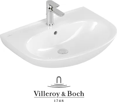 Produktbild von VILLEROY & BOCH O.NOVO Waschbecken oval 65 cm mit CeramicPlus, weiß