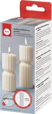 Produktbild von Silikon-Kerzengießform "Rillenkerze gedreht"
