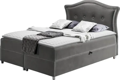 Produktbild von MIRJAN24 Boxspringbett Bedran, Doppelbett mit zwei Bettkästen für die Bettwäsche, Stilvoll Ehebett (Farbe: Magic Velvet 2217, Größe: 140 x 200 cm)
